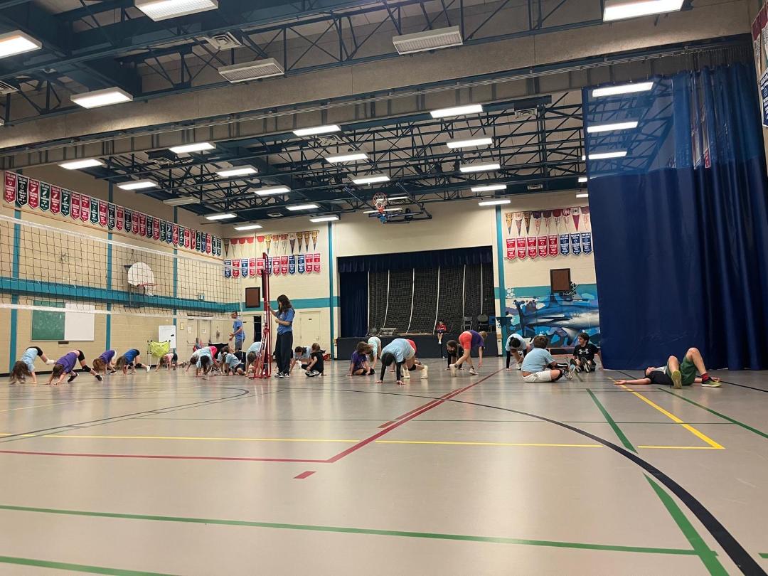 SNAP Volleyball drills with pool noodles